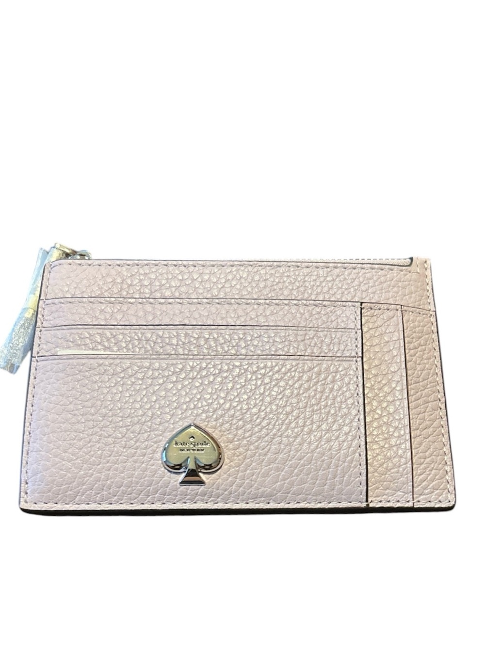 kate spade Pale Pink Leather Card & Key Holder with Spade Logo